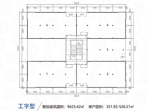 工字型厂房户型图